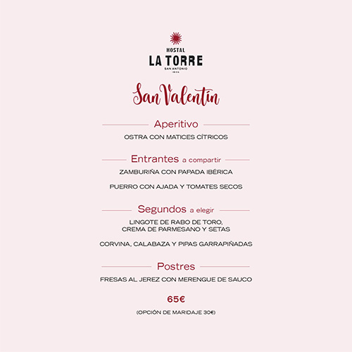 Menu san Valentin 2024 ES