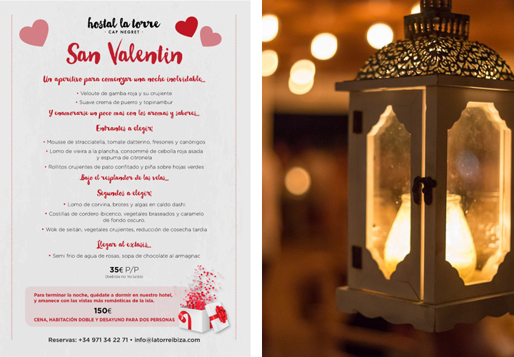 T san valentin menu ibiza